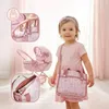 Rosa Puppenwagen mit Tragetasche und Korb – Klappbare Produktbild-Vorschau 7