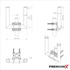PremiumX Doppel-Mastausleger 25cm Ø 40mm ALU Wandhalter SAT Produktbild-Vorschau 3