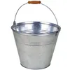 A galvanized metal bucket with a wooden handle. Voir les images du produit