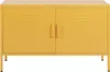 BELIANI Metallschrank Gelb Stahl 100 x 40 x 65 cm Sideboard Produktbild-Vorschau 5