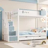 Letto a castello Sweiko per bambini 90x200 cm, con motivi Anteprima dell’immagine prodotto 3