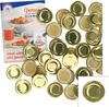 50er Deckelset TO43 Gold Deckel für Sturzgläser Rundrand Produktbild-Vorschau 1