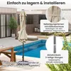 COSTWAY slnečník 230 cm, záhradný slnečník s kľukou a 6 Náhľad obrázku produktu 6