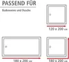 WENKO Dusch Vorhang Badewannen Anti Schimmel inkl. Ringe Produktbild-Vorschau 6