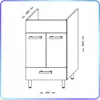 Stamar | Badezimmerschrank, Waschbeckenunterschrank, 50  cm Produktbild-Vorschau 7