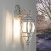 Rustikale Außenlampe Wand in Weiß Gold E27 IP44 Laterne Produktbild-Vorschau 1