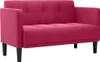 vidaXL Zweisitzer-Sofa Weinrot 111 cm Samt Produktbild-Vorschau 1