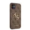 A brown Guess branded iPhone case with a gold logo. Podgląd zdjęcia produktu