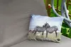MuchoWow® Outdoor Kissen - Zebras - Gras - Schwarz - Weiß - Produktbild-Vorschau 2