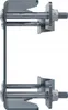 A side view of a metal bracket with bolts and nuts. Náhľad obrázku produktu