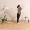 Pouf sacco in velluto a coste BANANAIR 120 x 100 cm beige Anteprima dell’immagine prodotto 4