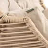 Ratanové záhradné kreslo FJORA - béžové Náhľad obrázku produktu 4