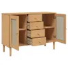 vidaXL Sideboard SENJA Rattan-Optik Braun 112x40x80 cm Produktbild-Vorschau 6