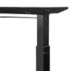 A close-up, isolated shot of the top corner of a black adjustable desk frame. Náhled obrázku produktu