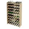 A wooden wine rack filled with wine bottles, shown from a diagonal angle against a white background. Produktbild-Vorschau