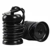 A black electrical coil device with a plug and a coiled cord. Produktbild-Vorschau