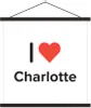 MuchoWow® Textilposter Ich liebe - Charlotte - Mädchen Produktbild-Vorschau 1