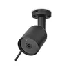 A black outdoor security camera mounted on a ceiling bracket, shown against a white background. Podgląd zdjęcia produktu