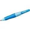 A blue and light blue ergonomic pen is shown against a white background. Náhled obrázku produktu