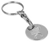 Einkaufswagenchip aus Metall, Silber, mit Karabinerhaken Produktbild-Vorschau 4