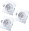 3 x Briloner LED Einbauleuchte eckig Titan IP23 3 x 5W Produktbild-Vorschau 5