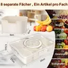 Snackbox mit 8 Fächern und Deckel – Transparente Produktbild-Vorschau 14