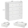 A white dresser with dimensions indicated by measurement lines and numbers. Náhľad obrázku produktu