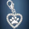 Pfote im Herzen Charm Anhänger für Tierfreunde I Echtschmuck Produktbild-Vorschau