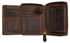 GREENBURRY portafoglio Vintage Zip Around Wallet Brown Anteprima dell’immagine prodotto 4