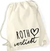 Huuraa Turnbeutel Roth verliebt 12 Liter Natural Baumwolle Produktbild-Vorschau 1