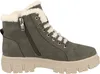 A single green boot with white fur lining and a beige sole is shown against a white background. Produktbild-Vorschau