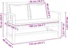 vidaXL Bank Braun und Creme 110 x 66 x 76 cm Massivholz Produktbild-Vorschau 8