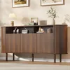 Merax Sideboard mit 3 Wellentüren und Massivholzbeine, Produktbild-Vorschau 1