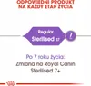 Marketing graphic showing product information for Royal Canin Sterilised. Náhled obrázku produktu