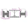 Design 3-tlg. Bistro-Set mit Kissen Braun Poly Rattan, Produktbild-Vorschau 11