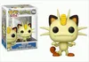A Funko Pop! figure of the Pokémon character Meowth, shown both in its packaging and outside of it. Podgląd zdjęcia produktu