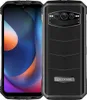 A black rugged smartphone is shown from the front and back. Produktbild-Vorschau