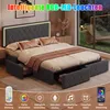 Letto imbottito INONEFT, 160x200 cm, con 4 cassetti e Anteprima dell’immagine prodotto 4