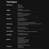 A list of technical specifications for a smartwatch. Podgląd zdjęcia produktu