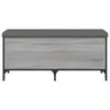 Sitzbank mit Stauraum Grau Sonoma 102x42x45 cm Produktbild-Vorschau 4