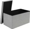 Ruhhy Pouf en tissu gris 60x30x30 cm 25996 ISOx Voir les images du produit 6