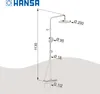 Hansa Micra Rubinetto doccia a pioggia a 3 getti, lunghezza Anteprima dell’immagine prodotto 6