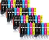 A collection of printer ink cartridges arranged in rows. Produktbild-Vorschau