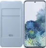A light blue flip case for a smartphone is shown open, revealing the phone's screen with a colorful wallpaper. Anteprima dell’immagine prodotto