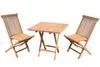 Teakholz Balkon Set 3 tlg. 60 cm Tisch und Stühle klappbar Produktbild-Vorschau 1