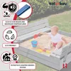 Pískoviště KOTARBAU® s krytem 140 x 140 cm Dřevěné Náhled obrázku produktu 4
