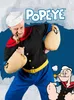 A man dressed as Popeye, with a cartoon Popeye illustration on the side. Anteprima dell’immagine prodotto