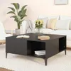 vidaXL Couchtisch Schwarz 80x80x36,5 cm Holzwerkstoff Produktbild-Vorschau 2