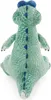 A plush toy crocodile is shown from the back, sitting on a white background. Produktbild-Vorschau