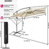 tectake® Apollon slunečník 250 x 250 cm s větrnou stříškou Náhled obrázku produktu 7